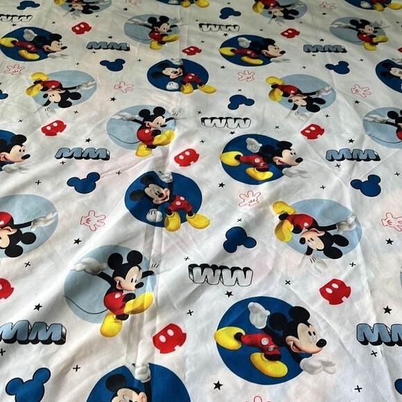 Disney 4 Piece Toddler Bedding Set Mickey Mouse Playhouse Blue/White- 52" x 28" - Picture 8 of 16